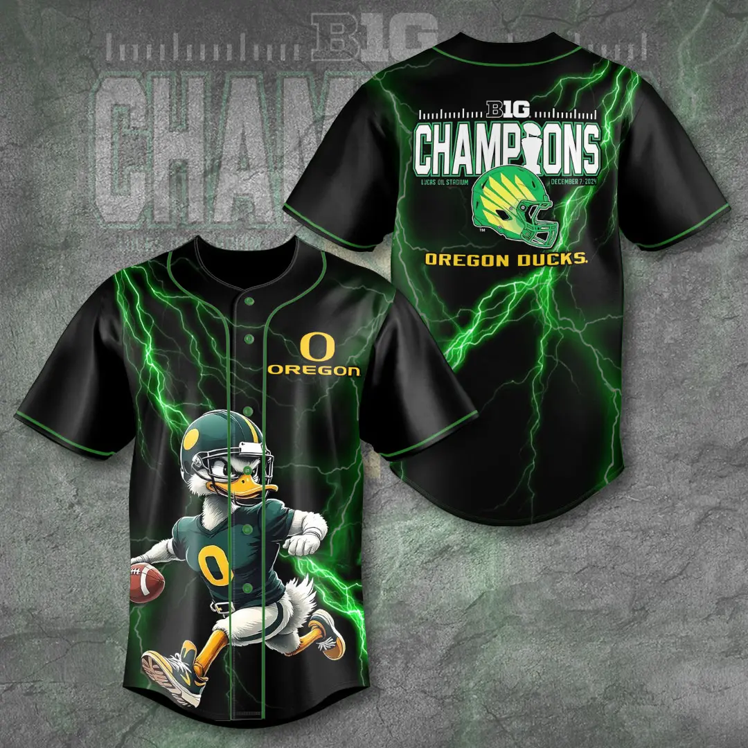 Oregon Ducks Football 3D Baseball Jersey VANDH4184 Hanh