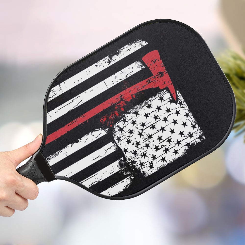 jwdazzle american firefighter red axe personalized pickleball paddle uay54