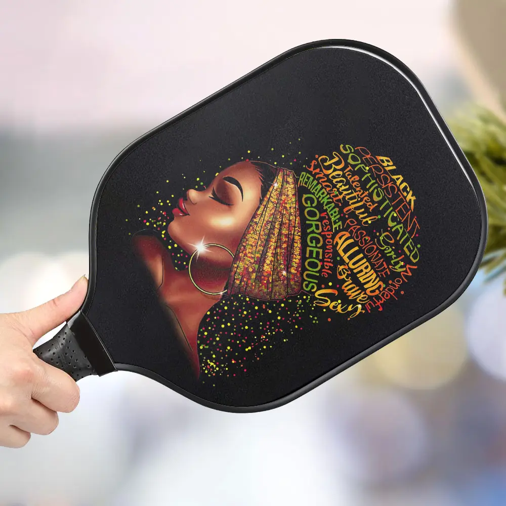 jwdazzle black girl personalized pickleball paddle tw1pb