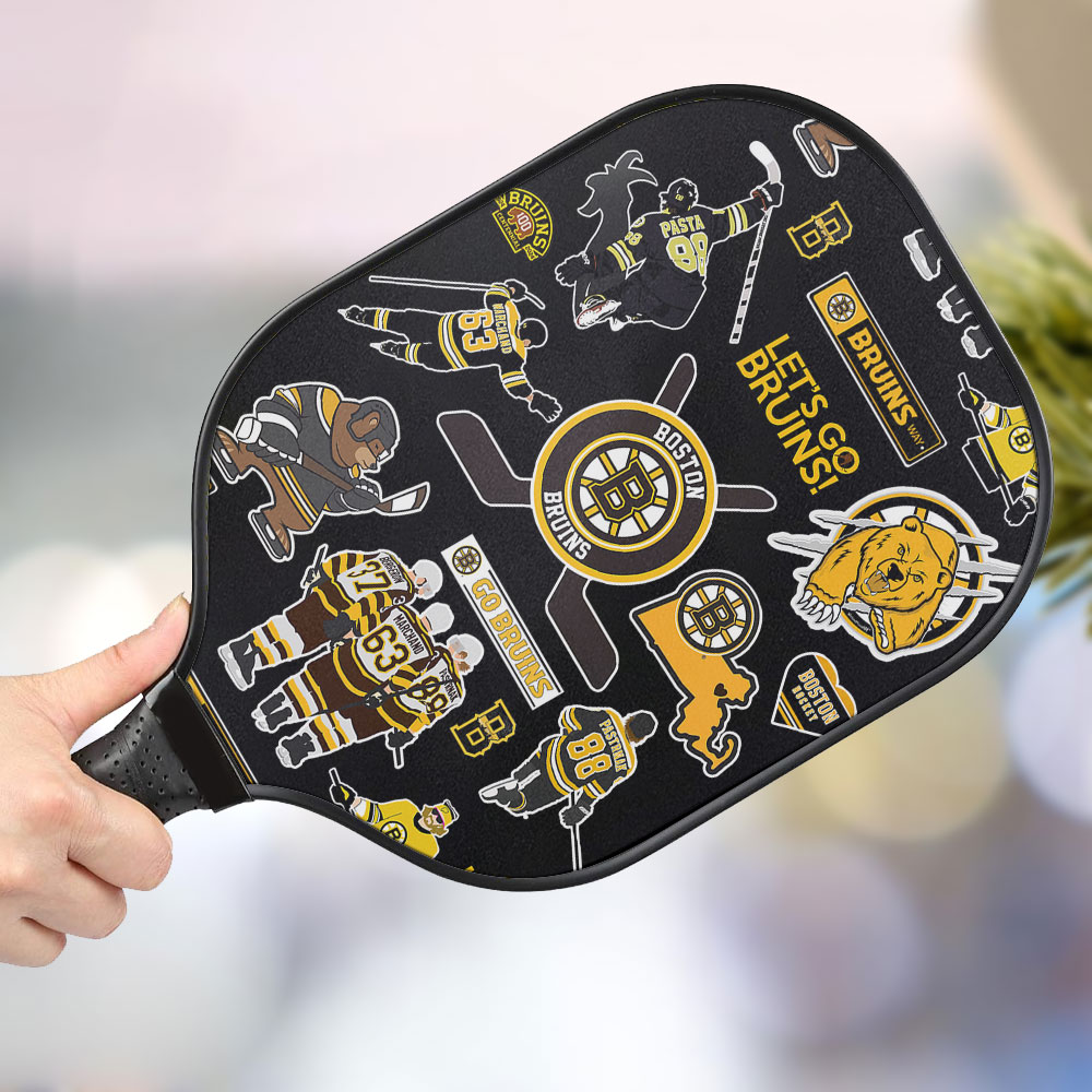 jwdazzle boston bruins personalized pickleball paddle tyipd