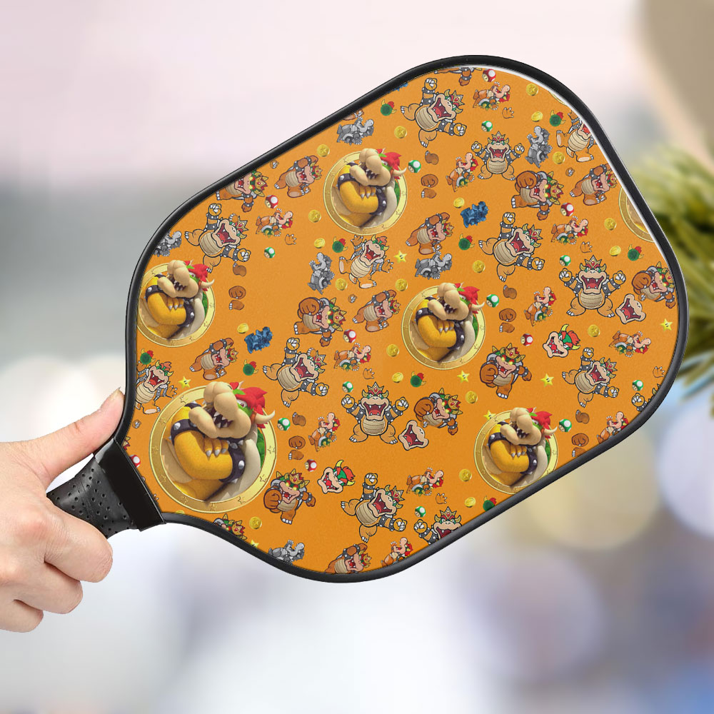 jwdazzle bowser super mario personalized pickleball paddle ma1rx