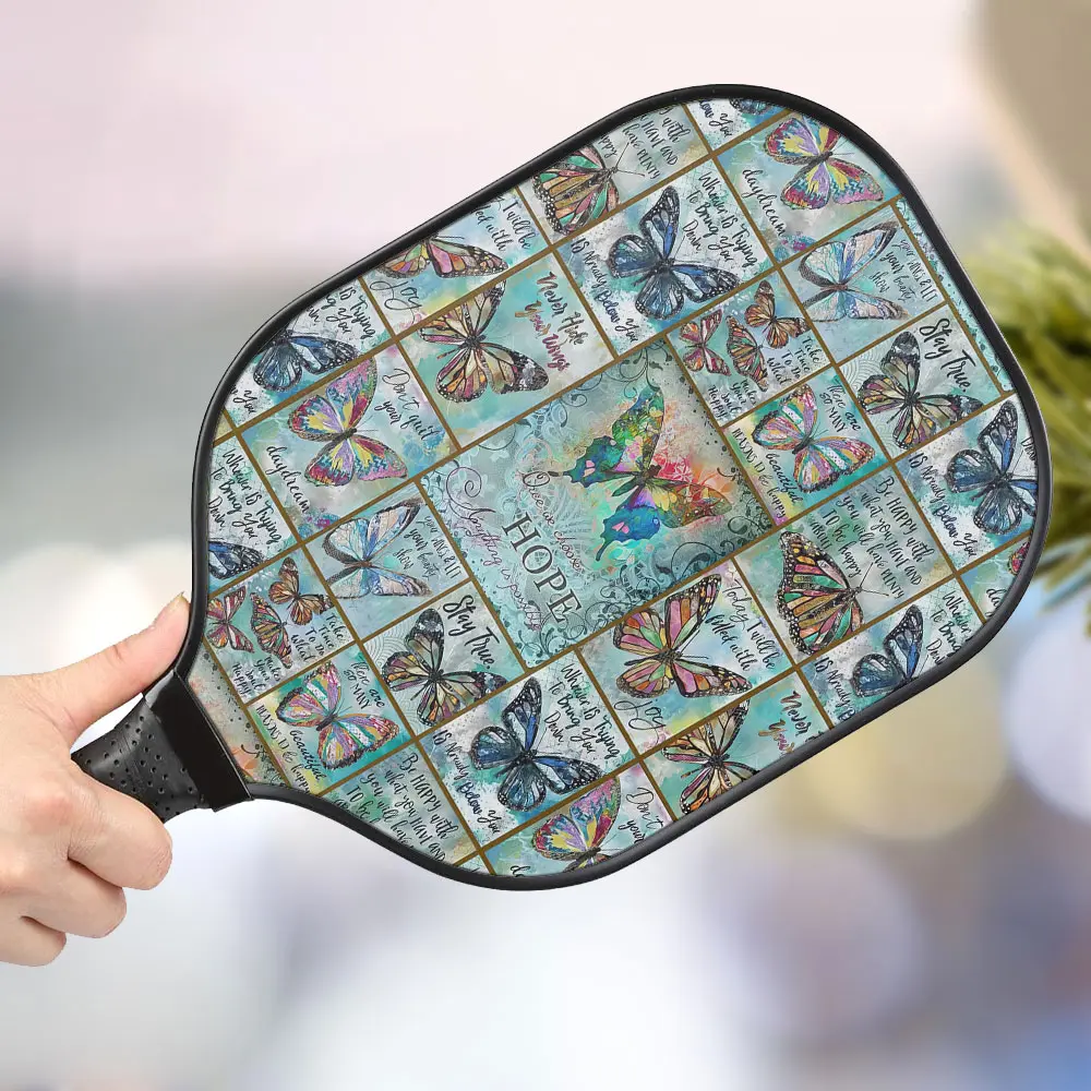 jwdazzle butterfly personalized pickleball paddle r57dp
