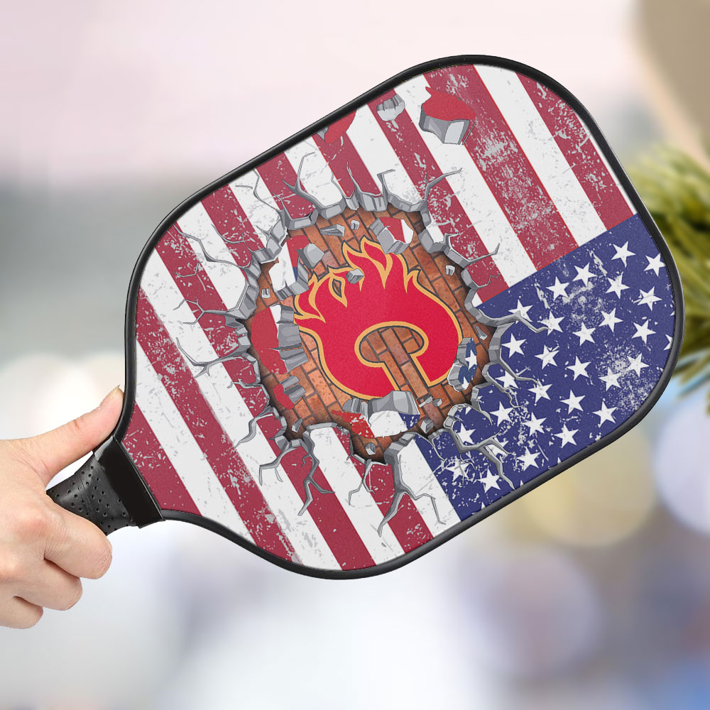 jwdazzle calgary flames personalized pickleball paddle tdl2r