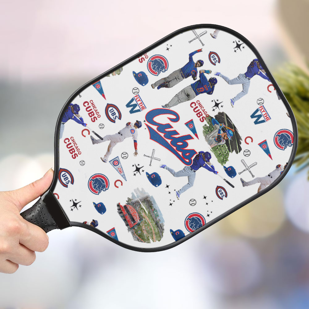jwdazzle chicago cubs personalized pickleball paddle gi9h2