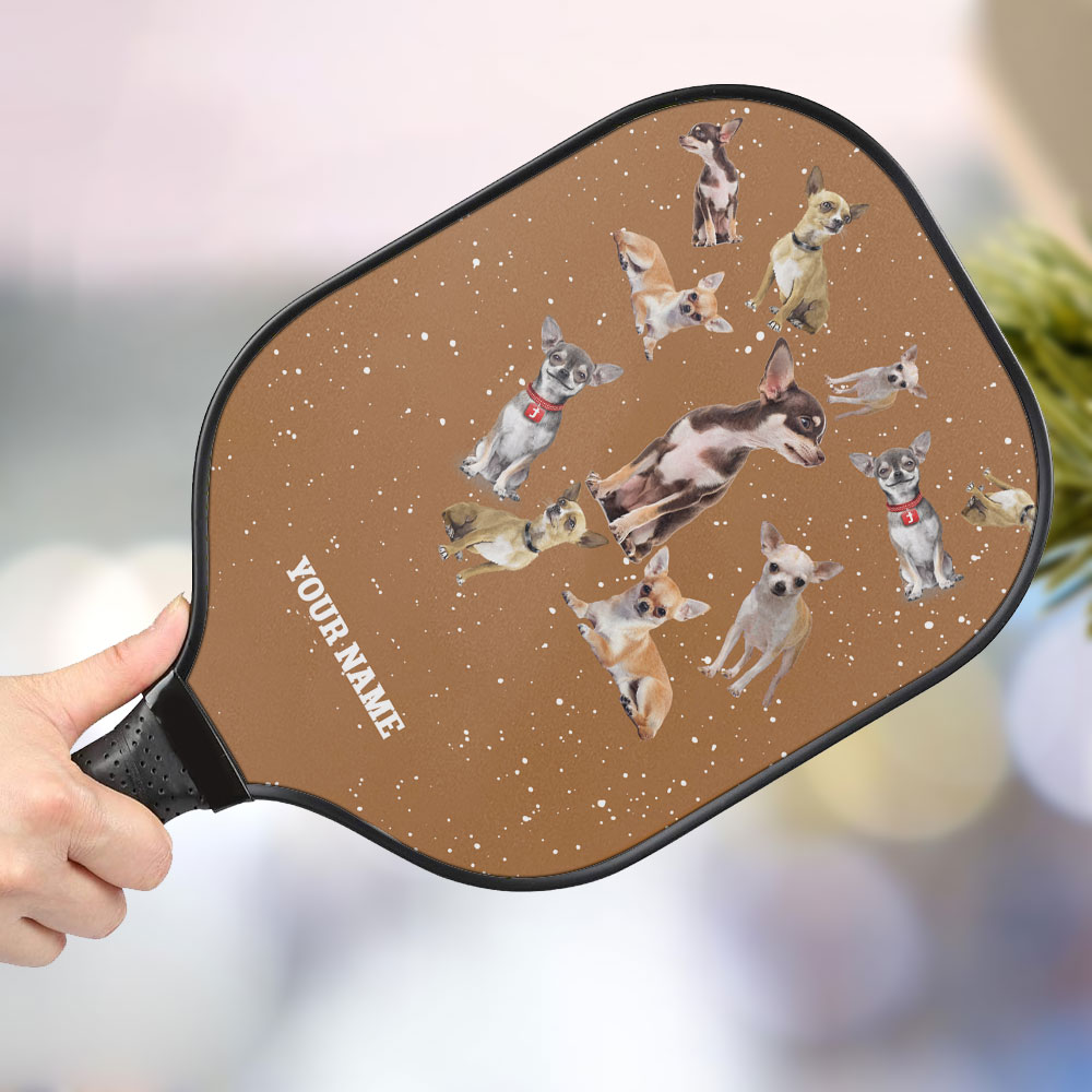 jwdazzle chihuahua dog personalized pickleball paddle kjw4l