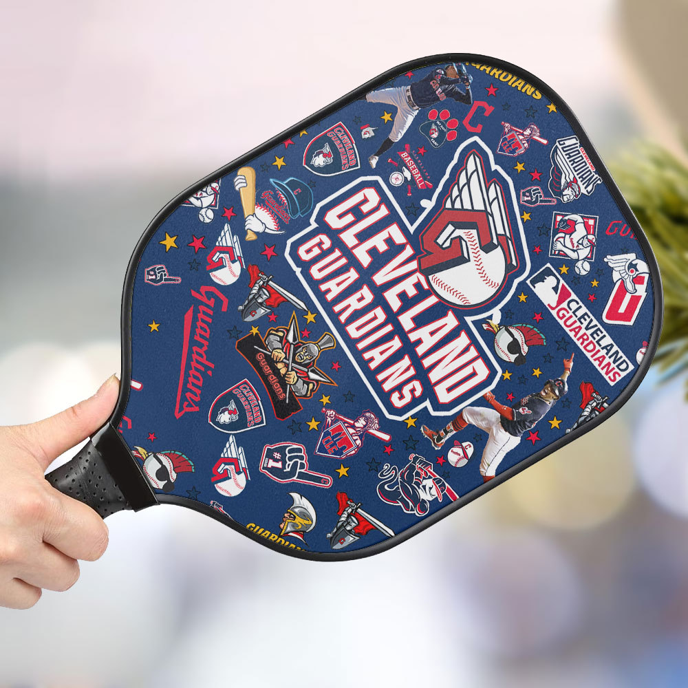 jwdazzle cleveland guardians personalized pickleball paddle 9f7iy