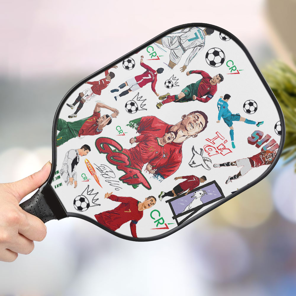 jwdazzle cristiano ronaldo personalized pickleball paddle jylre