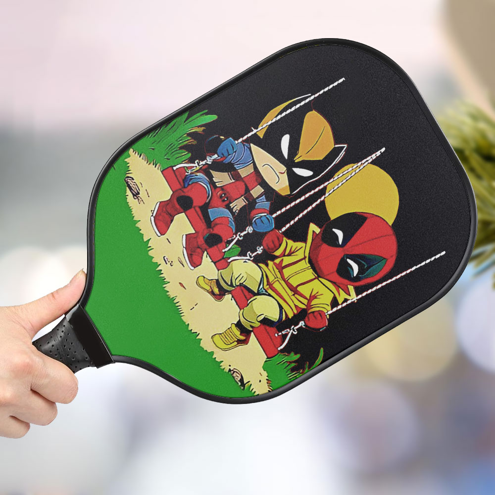 jwdazzle deadpool wolverine personalized pickleball paddle ydz8m