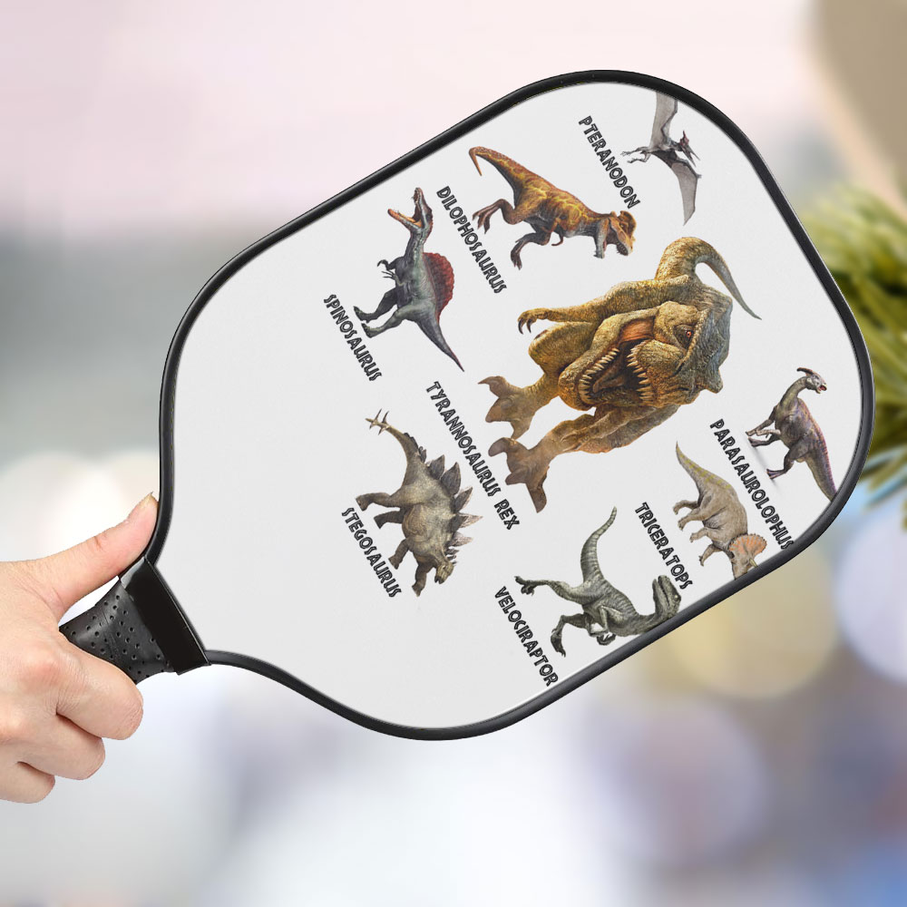 jwdazzle dinosaur personalized pickleball paddle qdpx4