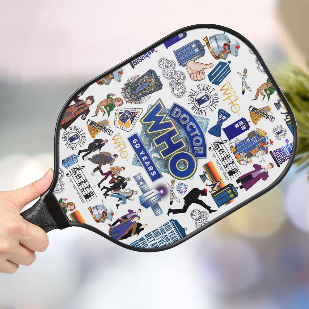 jwdazzle doctor who 60 moments in time personalized pickleball paddle ibada