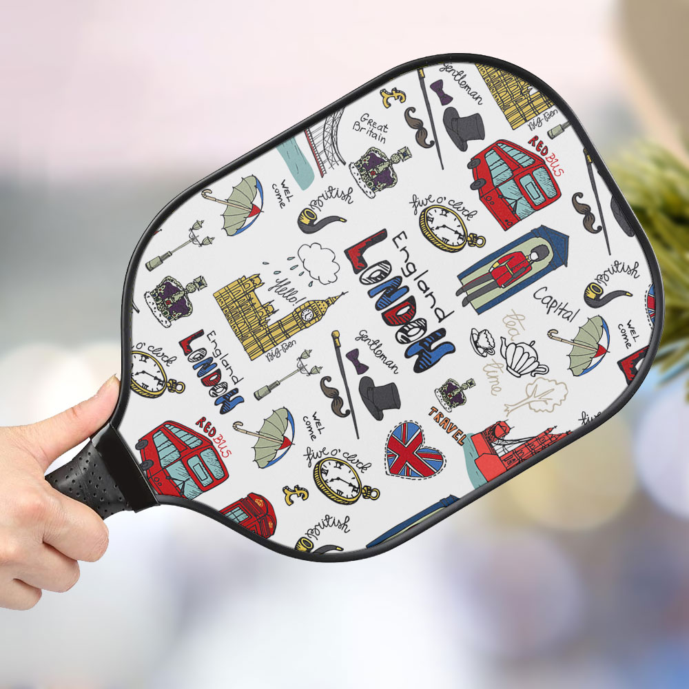 jwdazzle england london personalized pickleball paddle k2wd3