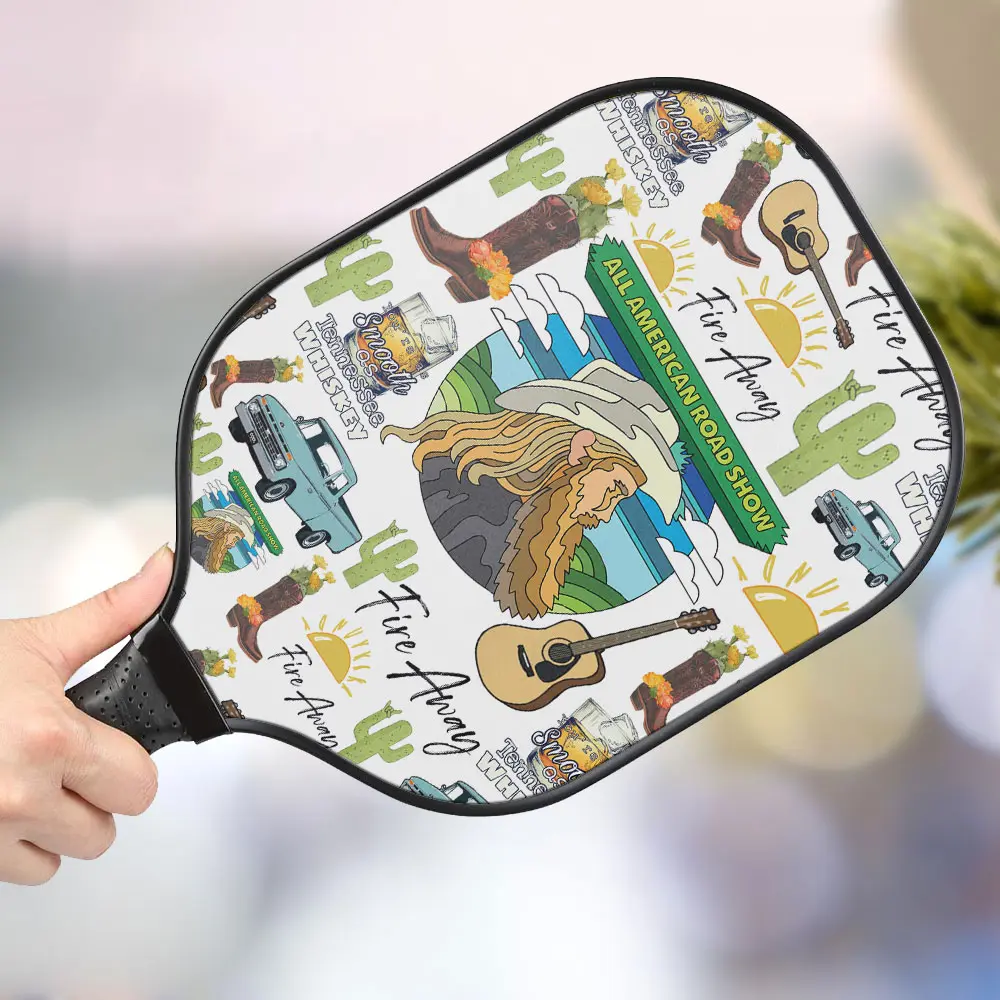 jwdazzle fire away chris stapleton personalized pickleball paddle wco8a