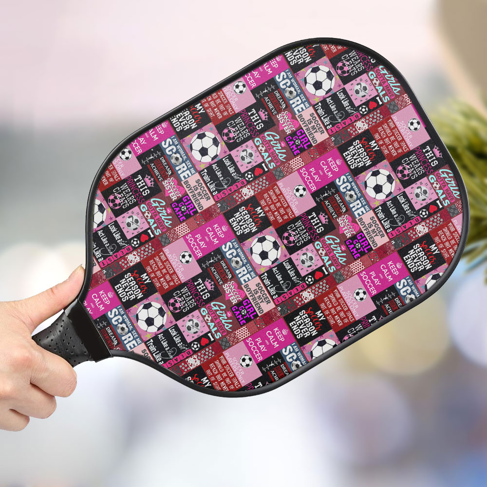 jwdazzle football soccer hall of fame pink personalized pickleball paddle 6zwco