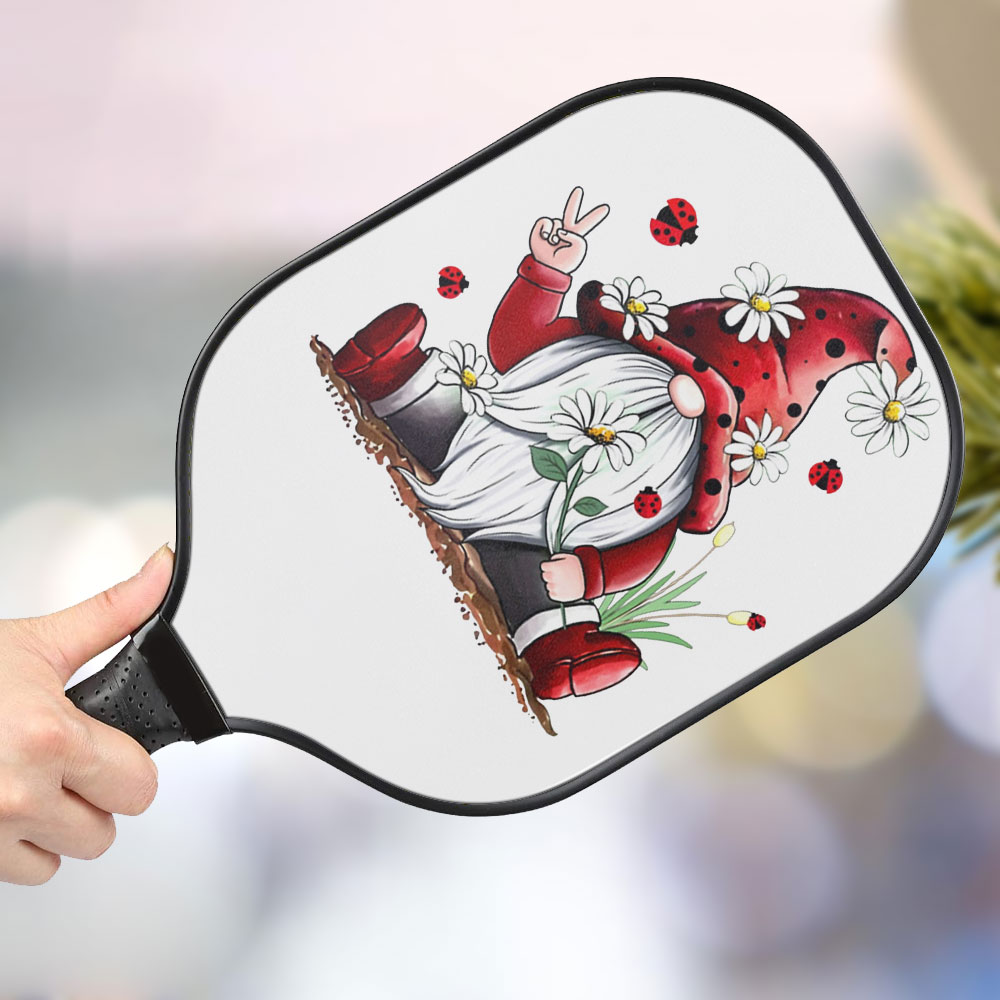 jwdazzle gnome flowers personalized pickleball paddle cco1x