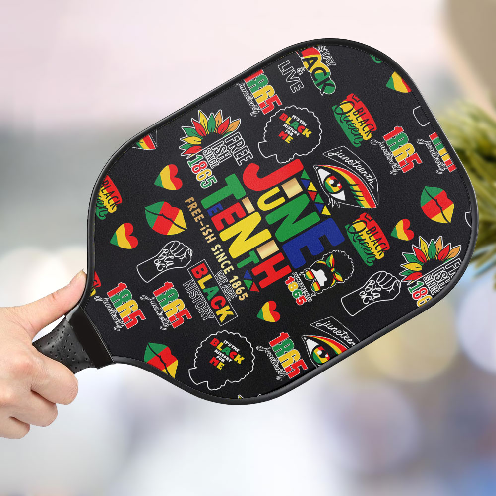jwdazzle june teenth 1865 personalized pickleball paddle mhiab