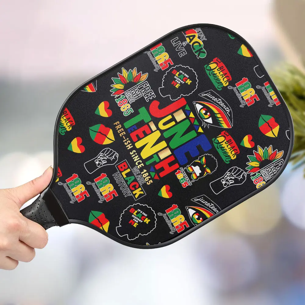 jwdazzle june teenth 1865 personalized pickleball paddle mhiab