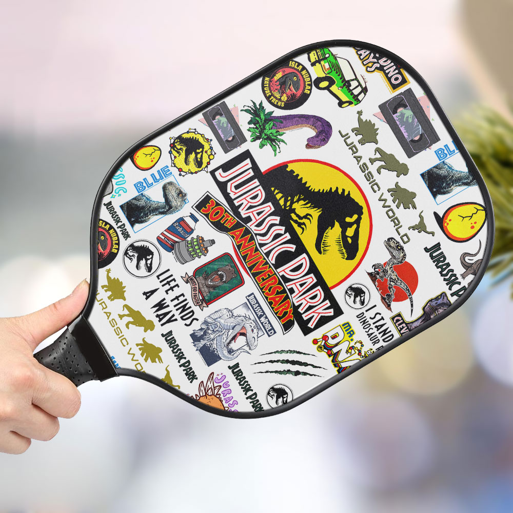 jwdazzle jurassic park personalized pickleball paddle e6n7c