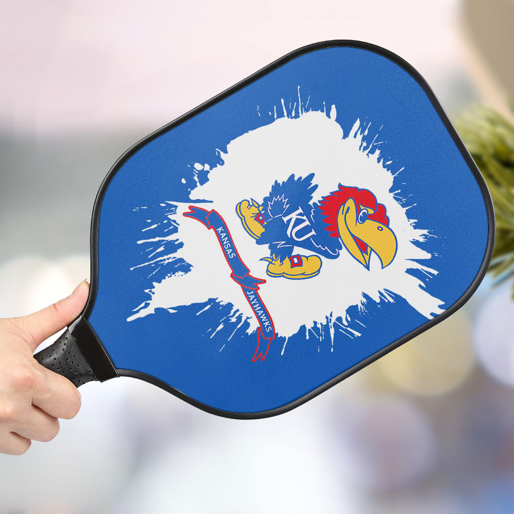 jwdazzle kansas jayhawks personalized pickleball paddle 20gps