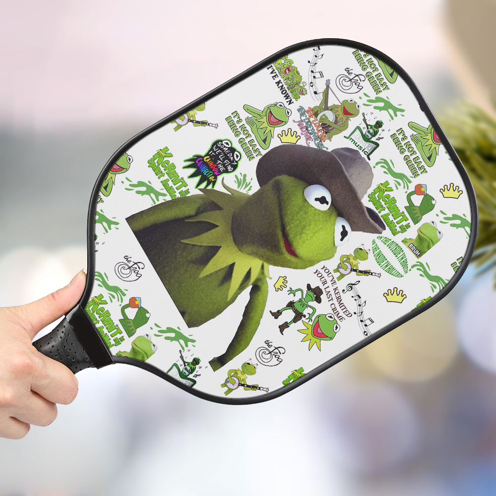 jwdazzle kermit the frog personalized pickleball paddle mhepi