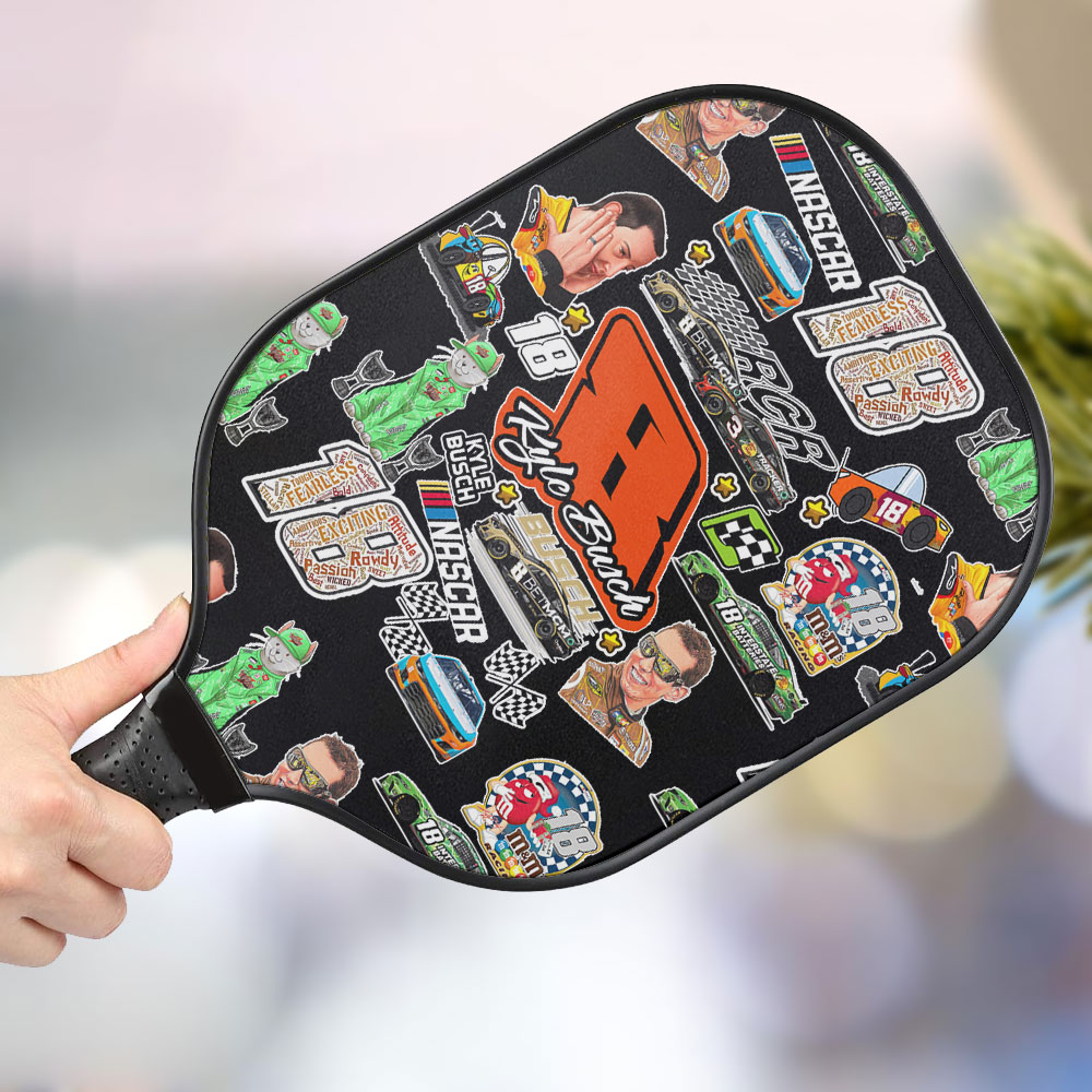 jwdazzle kyle busch personalized pickleball paddle mcowq