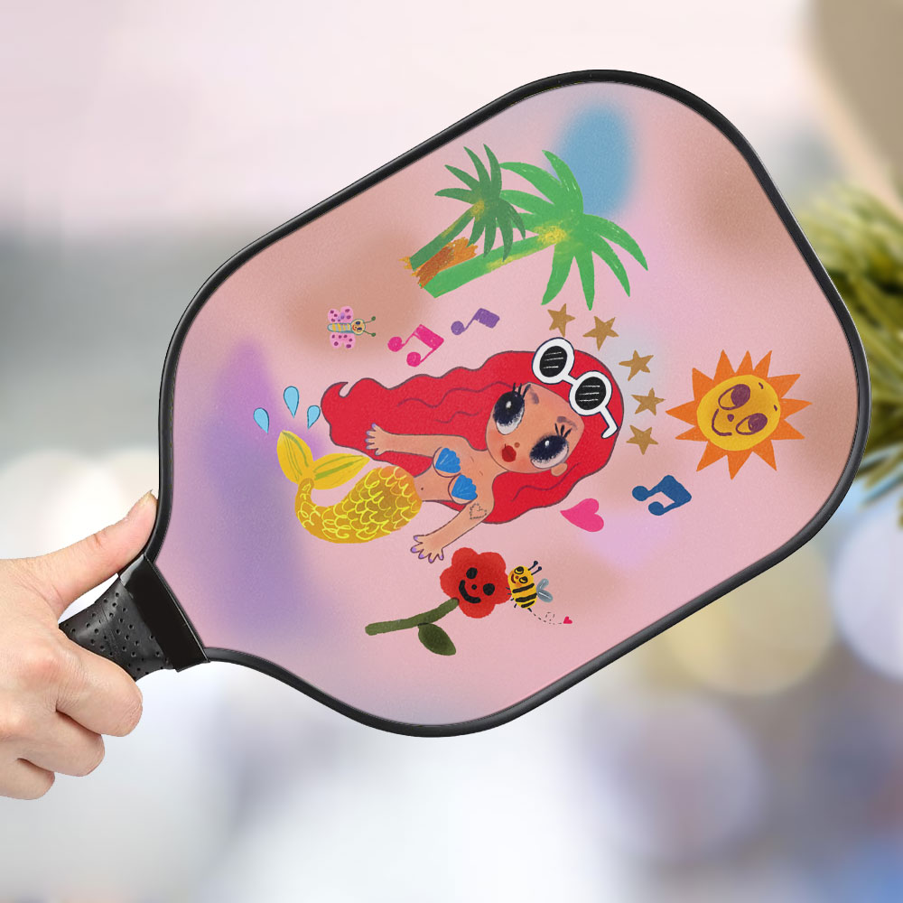 jwdazzle little mermaid personalized pickleball paddle gyu10