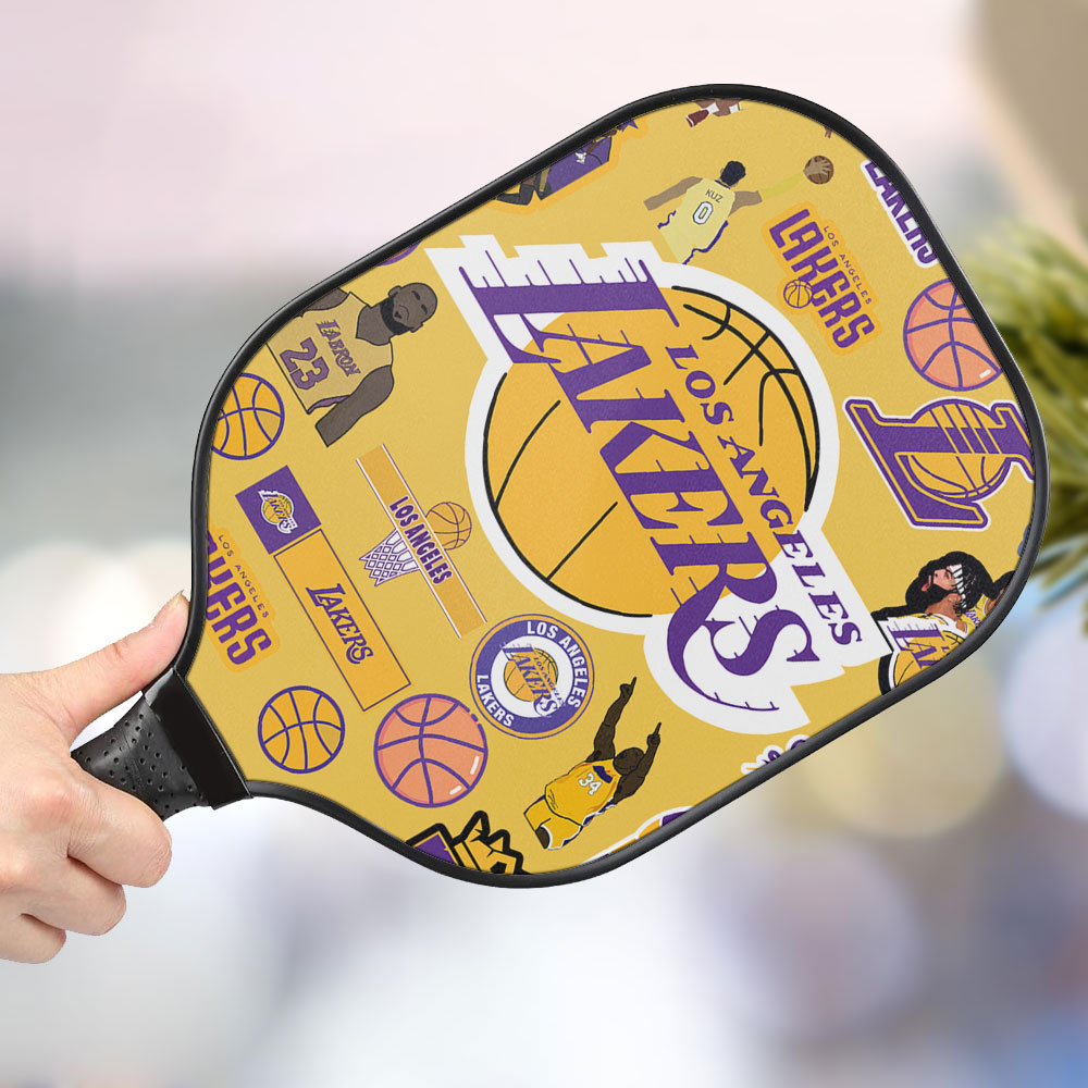 jwdazzle los angeles lakers personalized pickleball paddle ktb5x