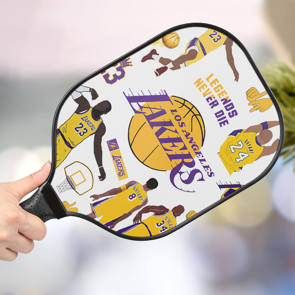 jwdazzle los angeles lakers personalized pickleball paddle nshph