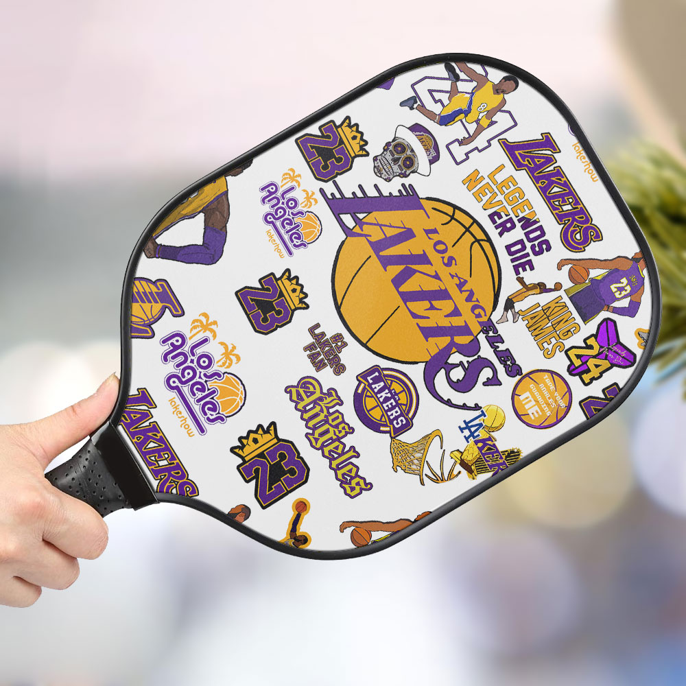 jwdazzle los angeles lakers personalized pickleball paddle ykb4q