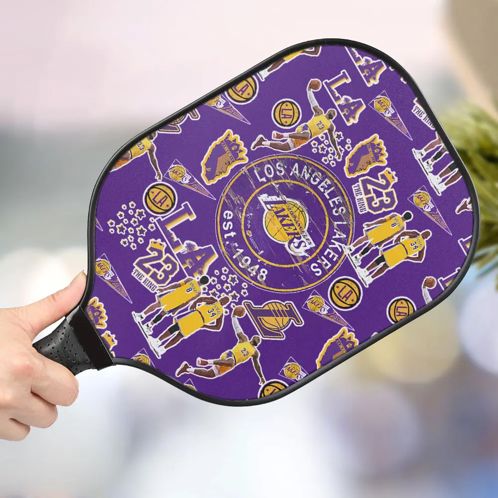 jwdazzle los angles lakers personalized pickleball paddle 542e5