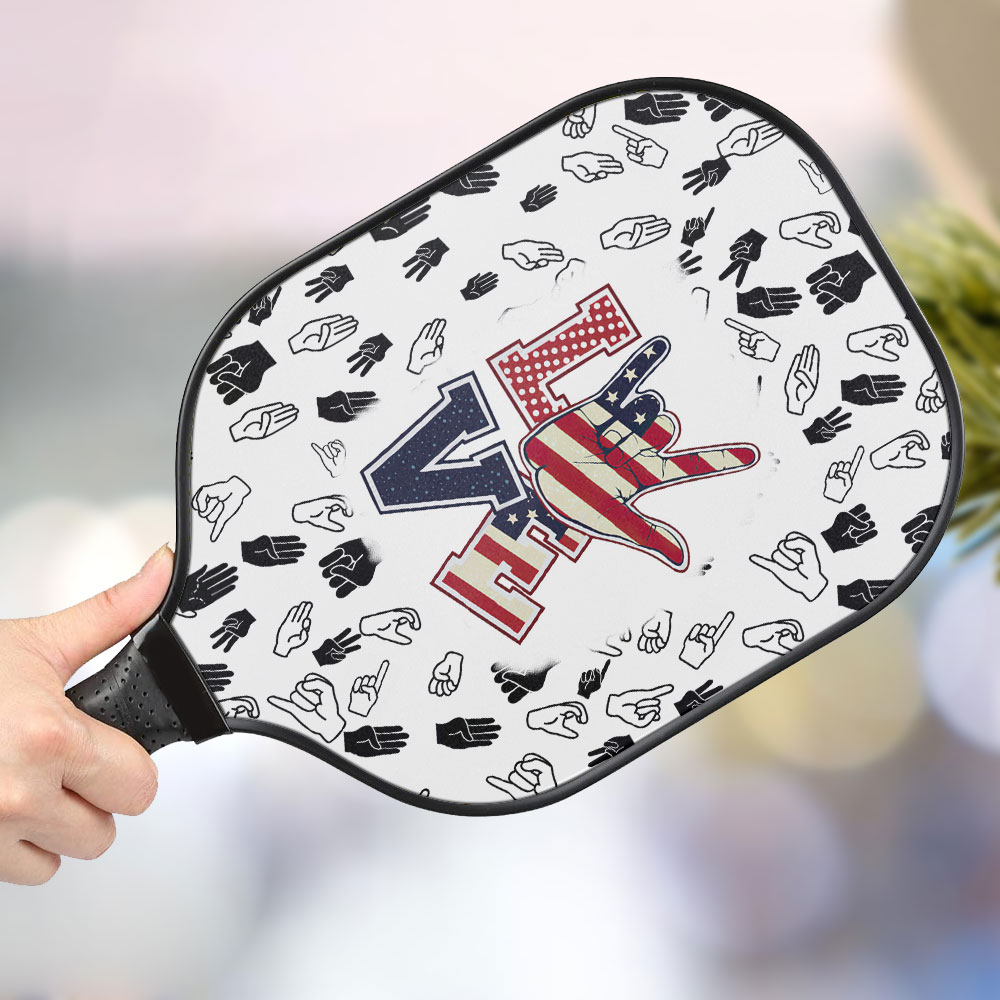 jwdazzle love hand sign personalized pickleball paddle 9aszj