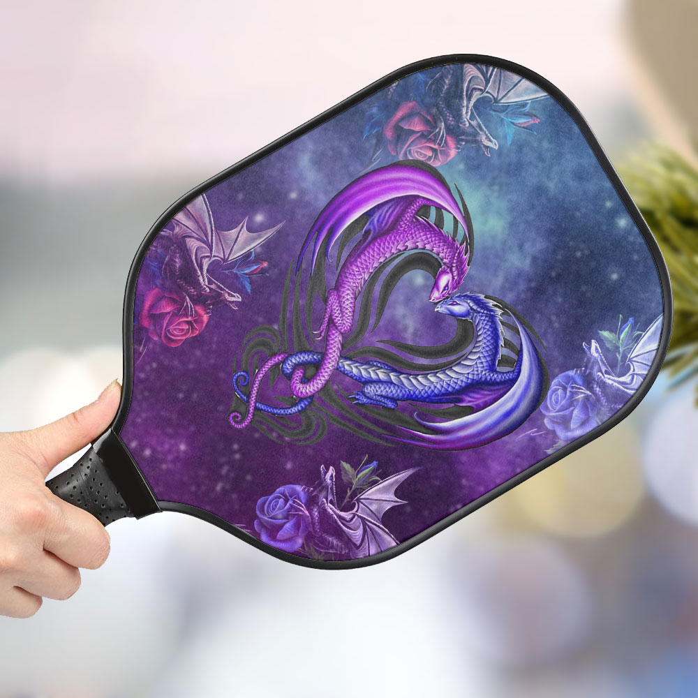 jwdazzle loving dragons personalized pickleball paddle hxuax