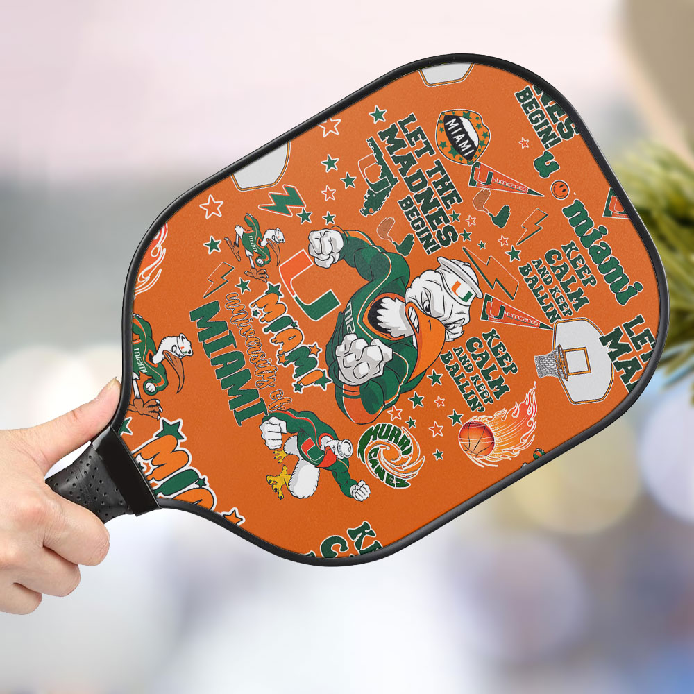 jwdazzle miami hurricanes personalized pickleball paddle vhtwp