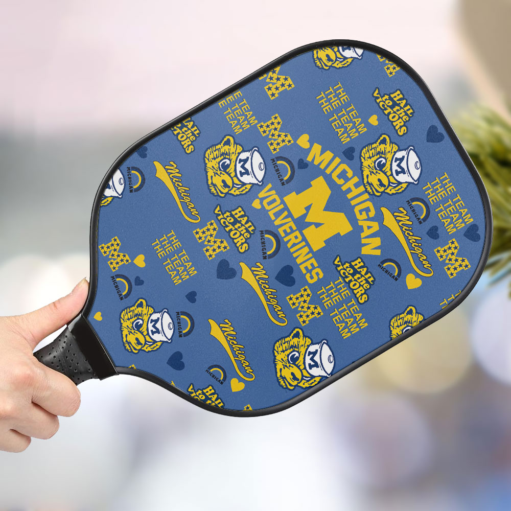 jwdazzle michigan wolverines personalized pickleball paddle iqwg0