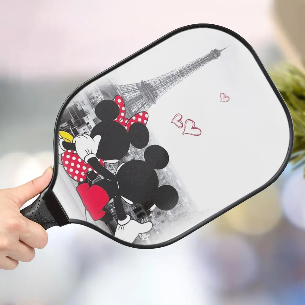 jwdazzle mickey and minnie mouse personalized pickleball paddle t49sm