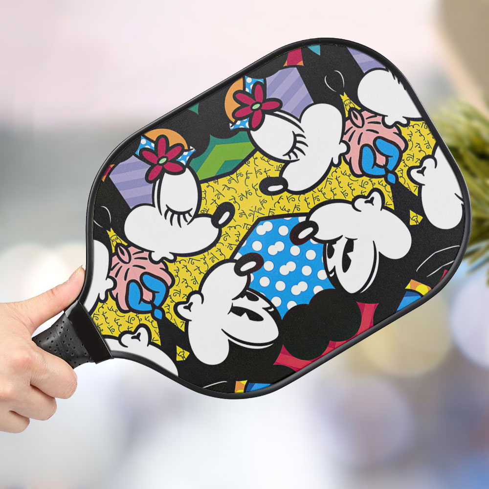 jwdazzle mickey and minnie mouse personalized pickleball paddle zzpsb