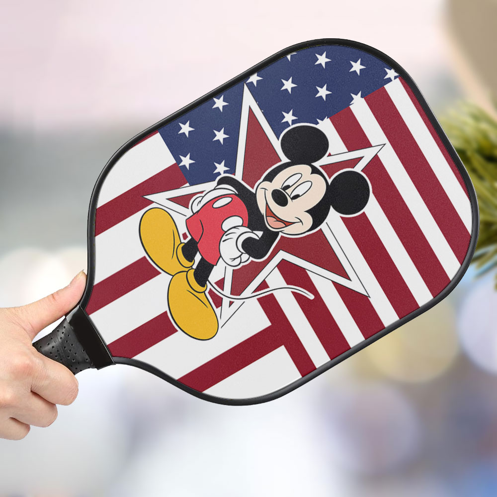 jwdazzle mickey mouse american star personalized pickleball paddle fw0kv