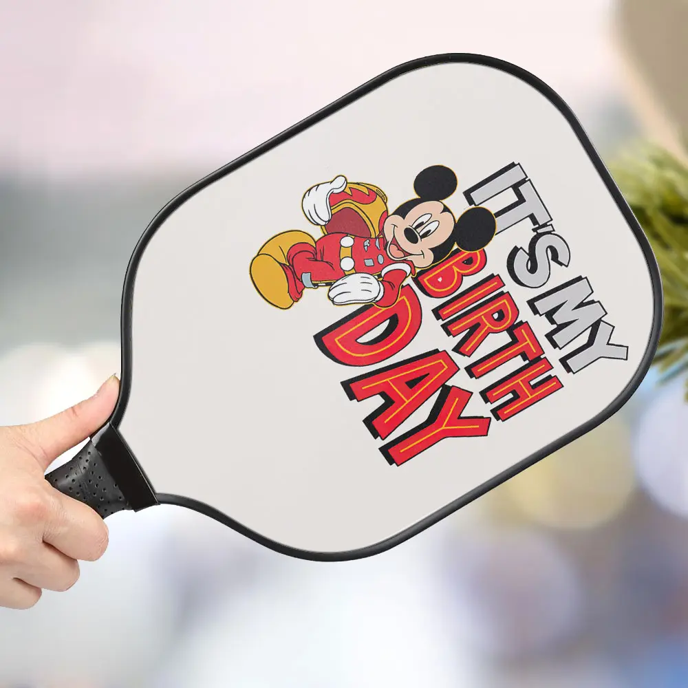 jwdazzle mickey mouse its my birthday personalized pickleball paddle hxhl8