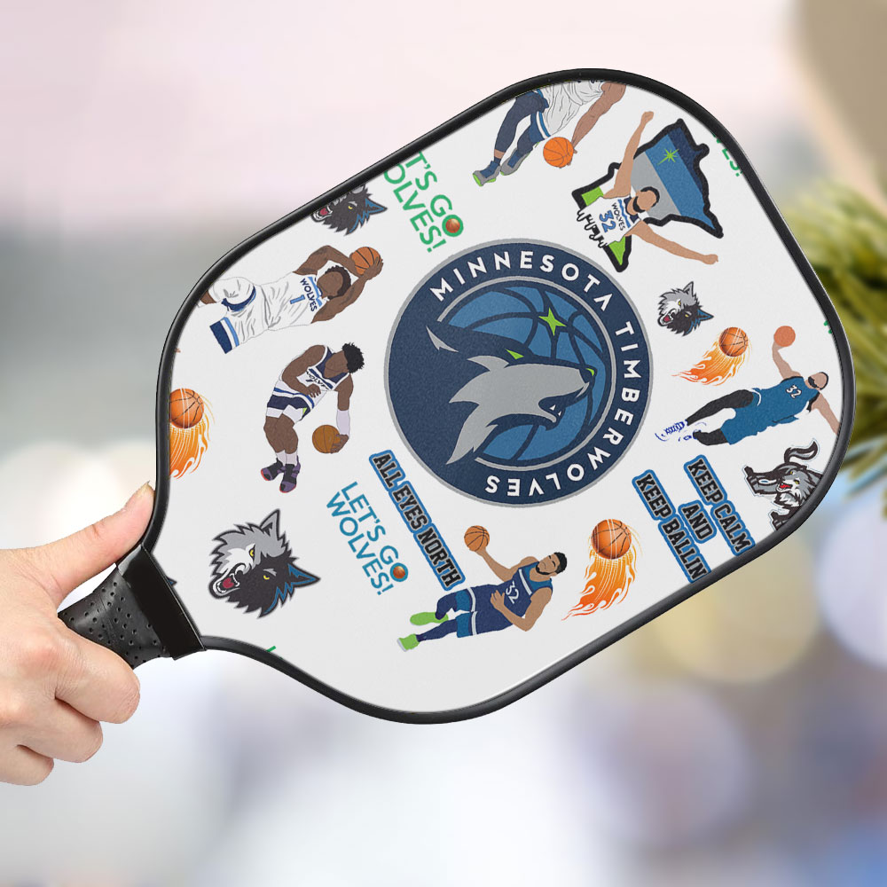 jwdazzle minnesota timberwolves personalized pickleball paddle gtwxb