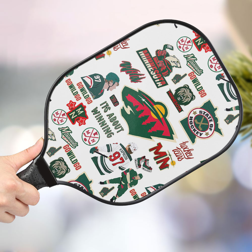 jwdazzle minnesota wild personalized pickleball paddle qiwu3