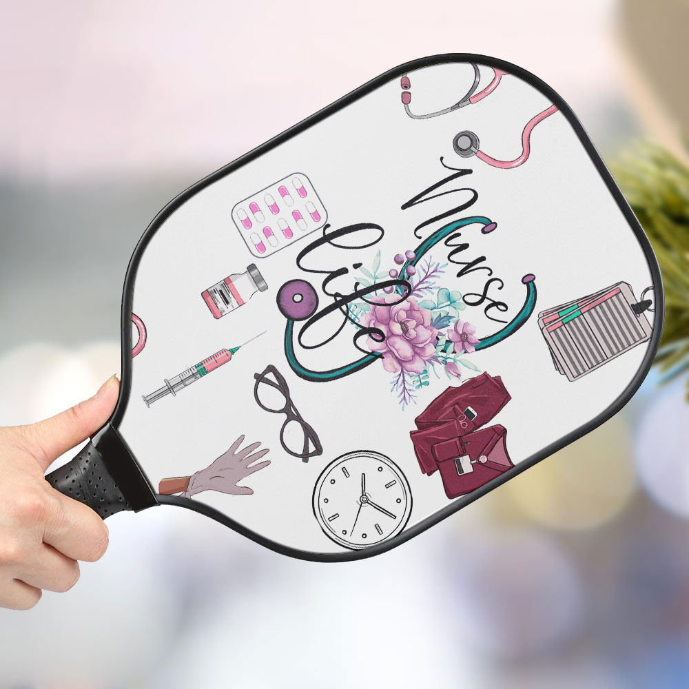 jwdazzle nurse life personalized pickleball paddle fpzel