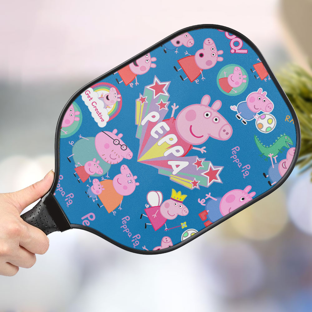 jwdazzle peppa pig personalized pickleball paddle bjeq0