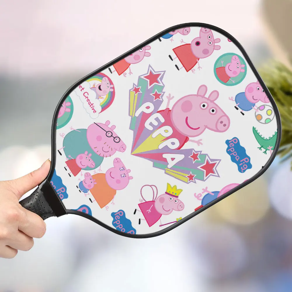 jwdazzle peppa pig personalized pickleball paddle qetza