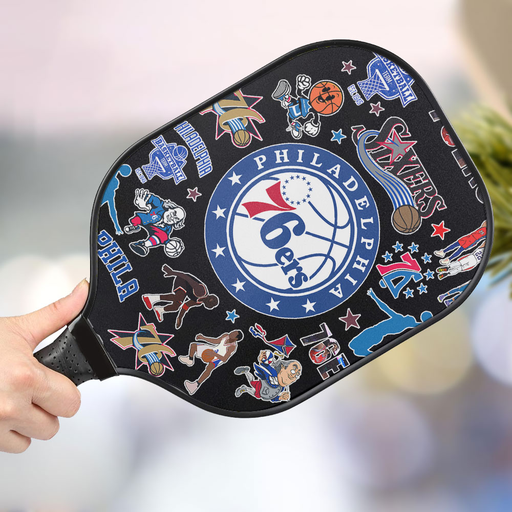 jwdazzle philadelphia 76ers personalized pickleball paddle yolbk