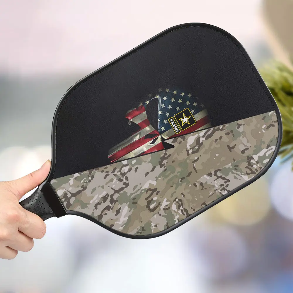 jwdazzle punisher skull with thin blue line american flag personalized pickleball paddle pksmu