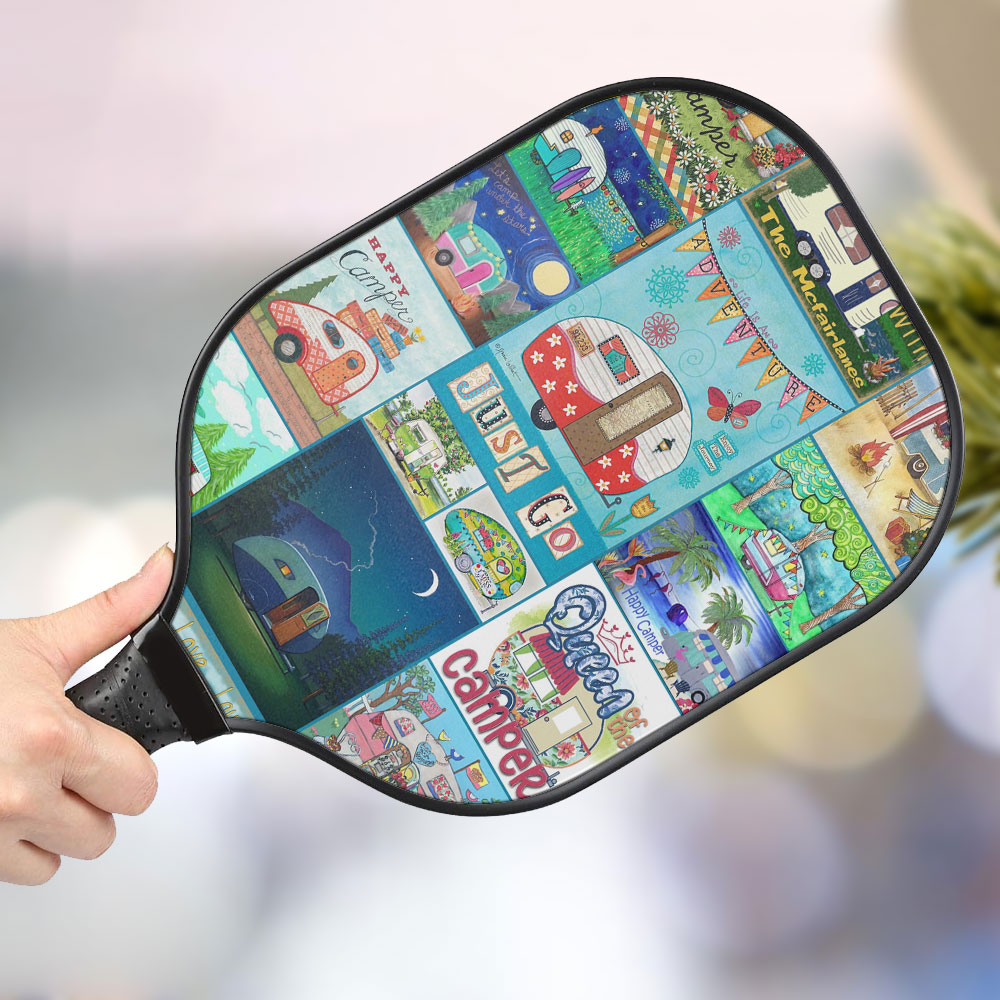 jwdazzle queen of the camper personalized pickleball paddle zrp39