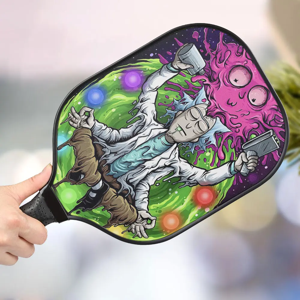 jwdazzle rick and morty personalized pickleball paddle fd9at