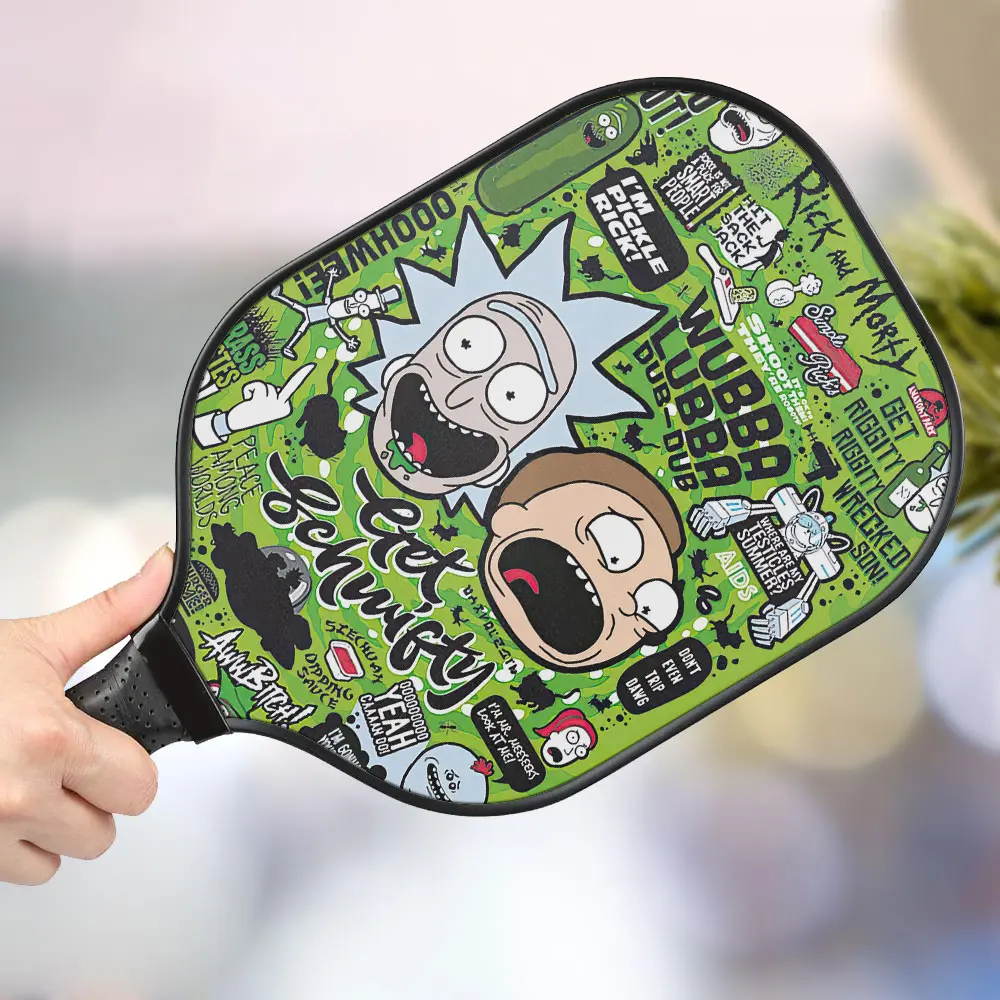 jwdazzle rick and morty personalized pickleball paddle ixg9o