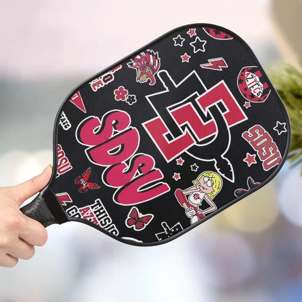 jwdazzle san diego state aztecs personalized pickleball paddle uzle3