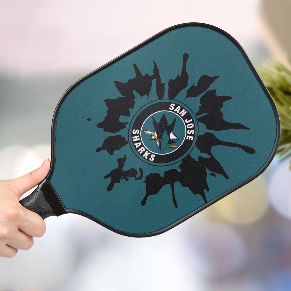 jwdazzle san jose sharks personalized pickleball paddle 3hgaf