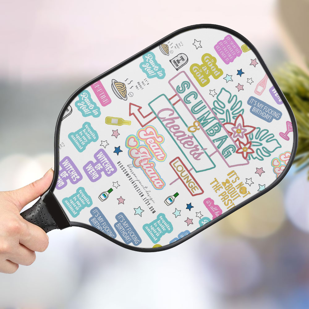 jwdazzle scumbag cheaters personalized pickleball paddle sufkk